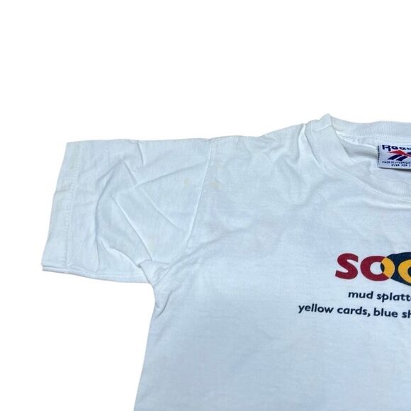 Vintage Reebok 90s Kids Soccer Shirt Medium - Picture 6 of 9